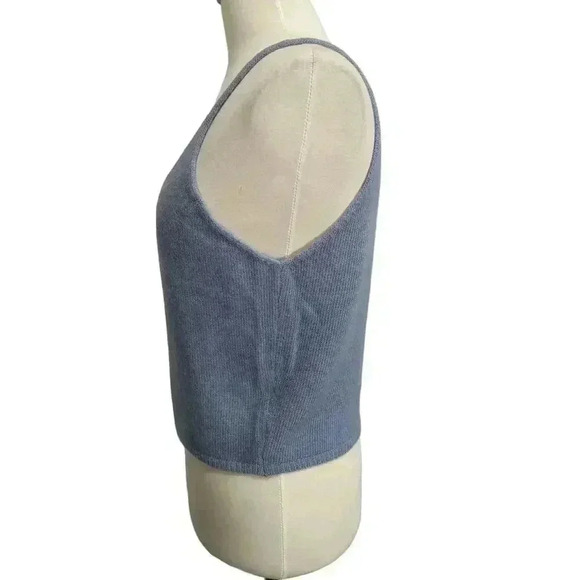 Code X Mode Blue Spaghetti Strap Angora Blend Sweater Size M - Picture 3 of 6